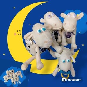 Lot of 4 Serta Sheep Plush Matress Mascots #1/16, #36 & 2-#60's